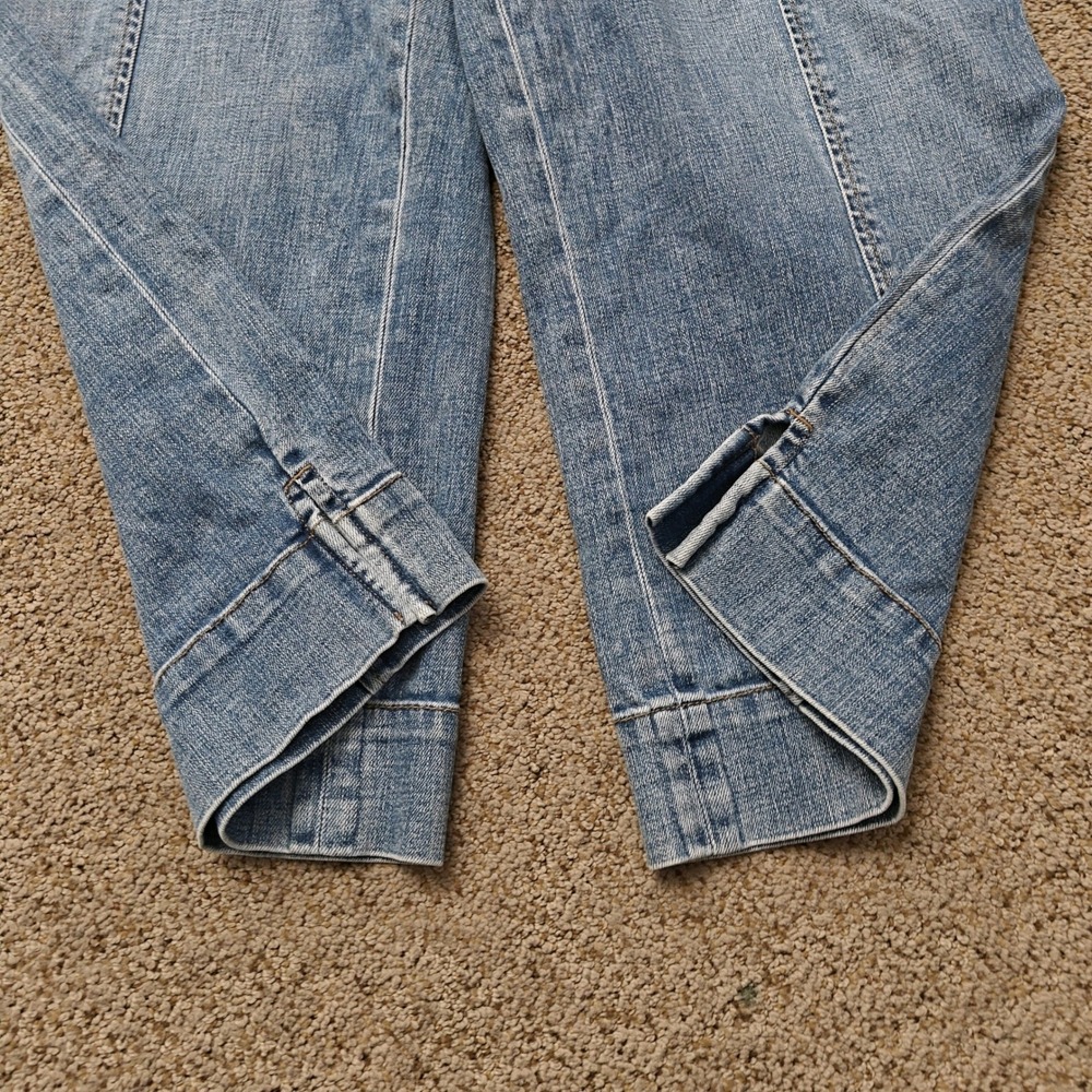 Karl Lagerfeld Paris Womens 12P Blue Wide Leg Crop Button Fly Jeans LQ5T2249 - Picture 9 of 15